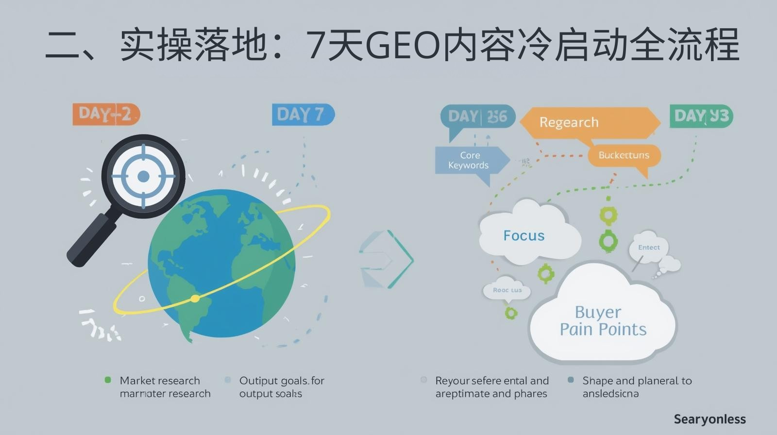 2. التنفيذ العملي: العملية الكاملة للبدء البارد لمحتوى GEO لمدة 7 أيام