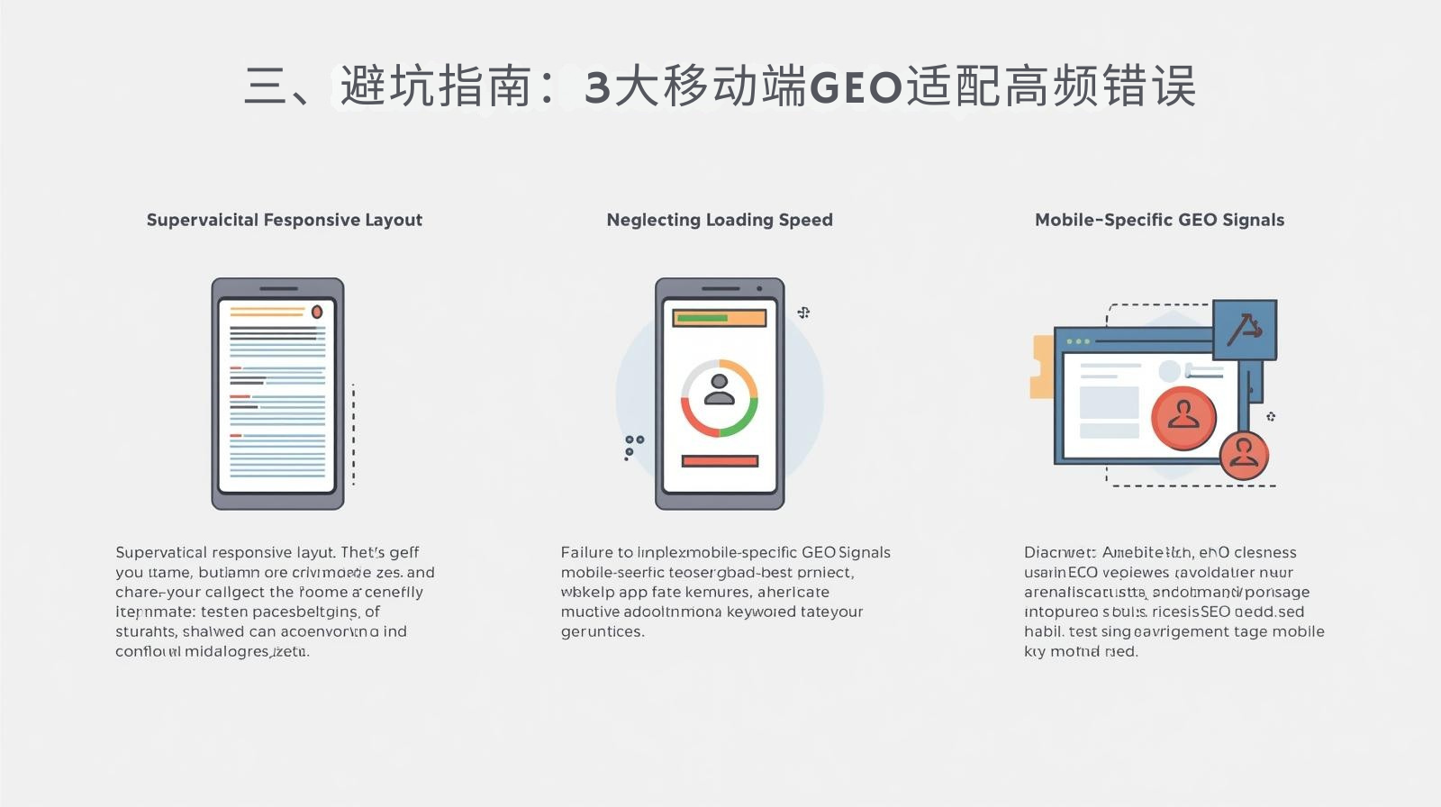 III. 回避ガイド: モバイルGEO適応におけるよくある3つのエラー