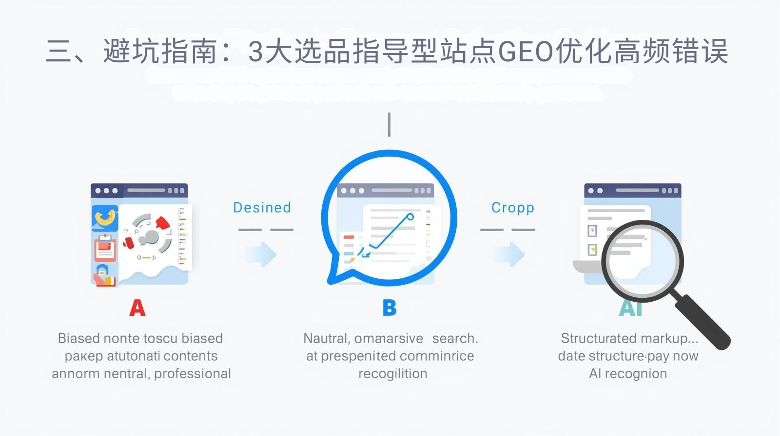 3. 落とし穴回避ガイド: 製品ガイド付きサイトの GEO 最適化における 3 つの高頻度エラー