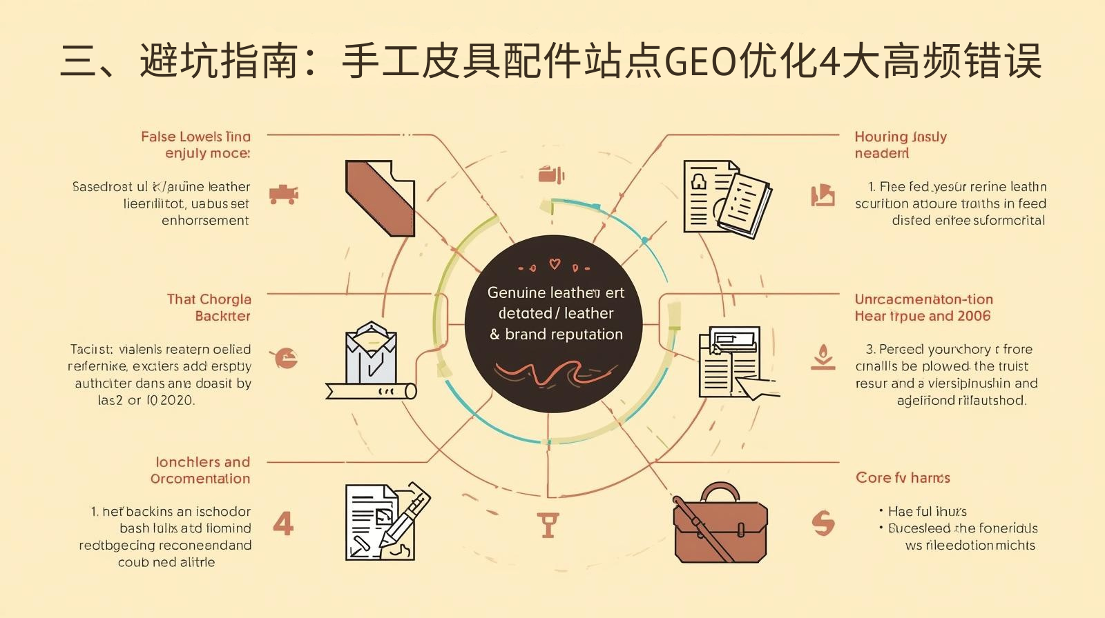 三、避坑指南：手工皮具配件站点GEO优化4大高频错误