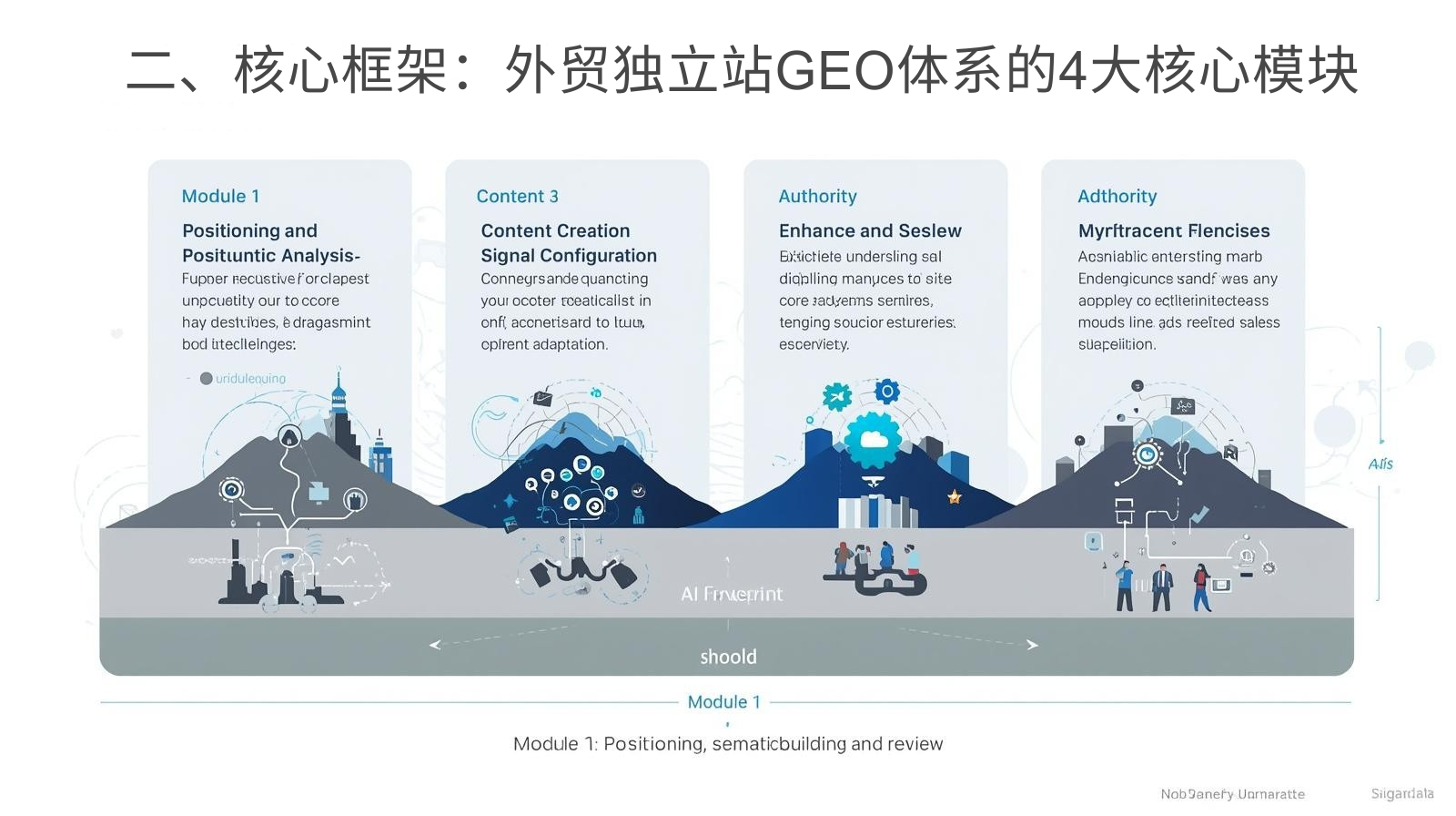 二、核心框架:外贸独立站GEO体系的4大核心模块
