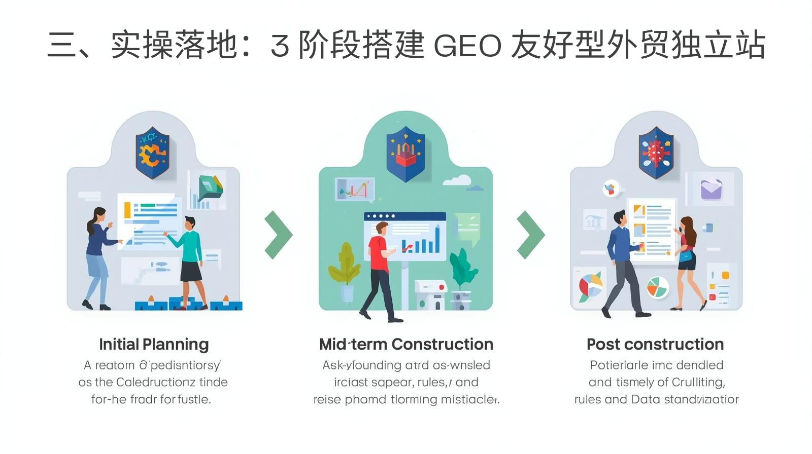 三、实操落地：3 阶段搭建 GEO 友好型外贸独立站