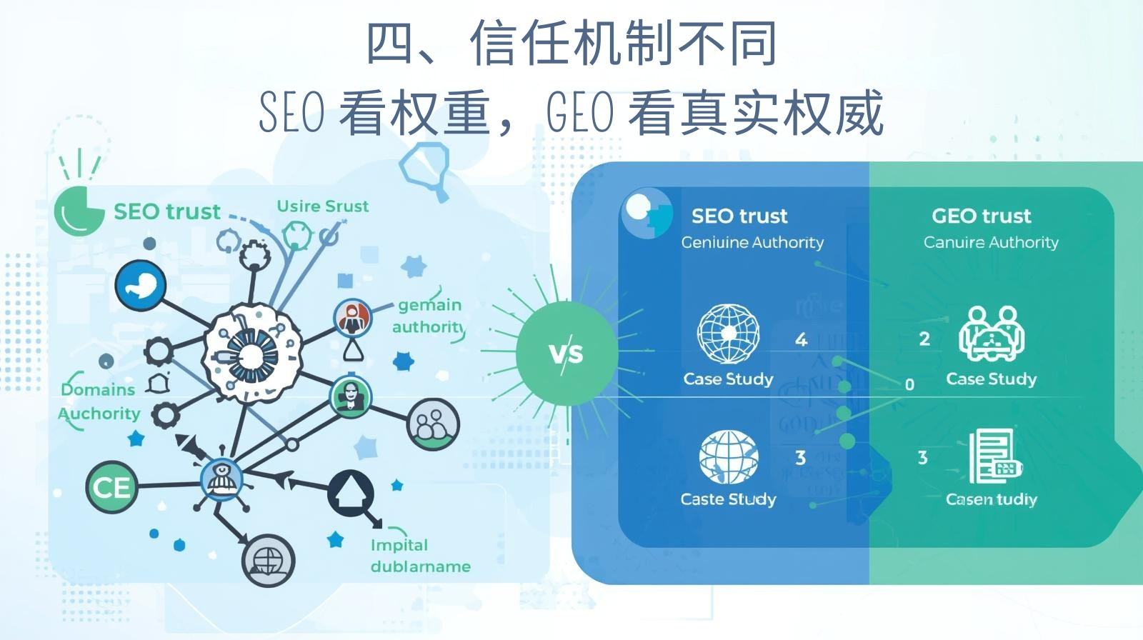 四、信任机制不同:SEO 看权重,GEO 看真实权威