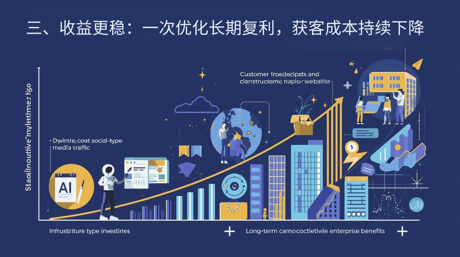 III. More Stable Returns: One-time optimization yields long-term compound interest, and customer acquisition costs continue to decline.