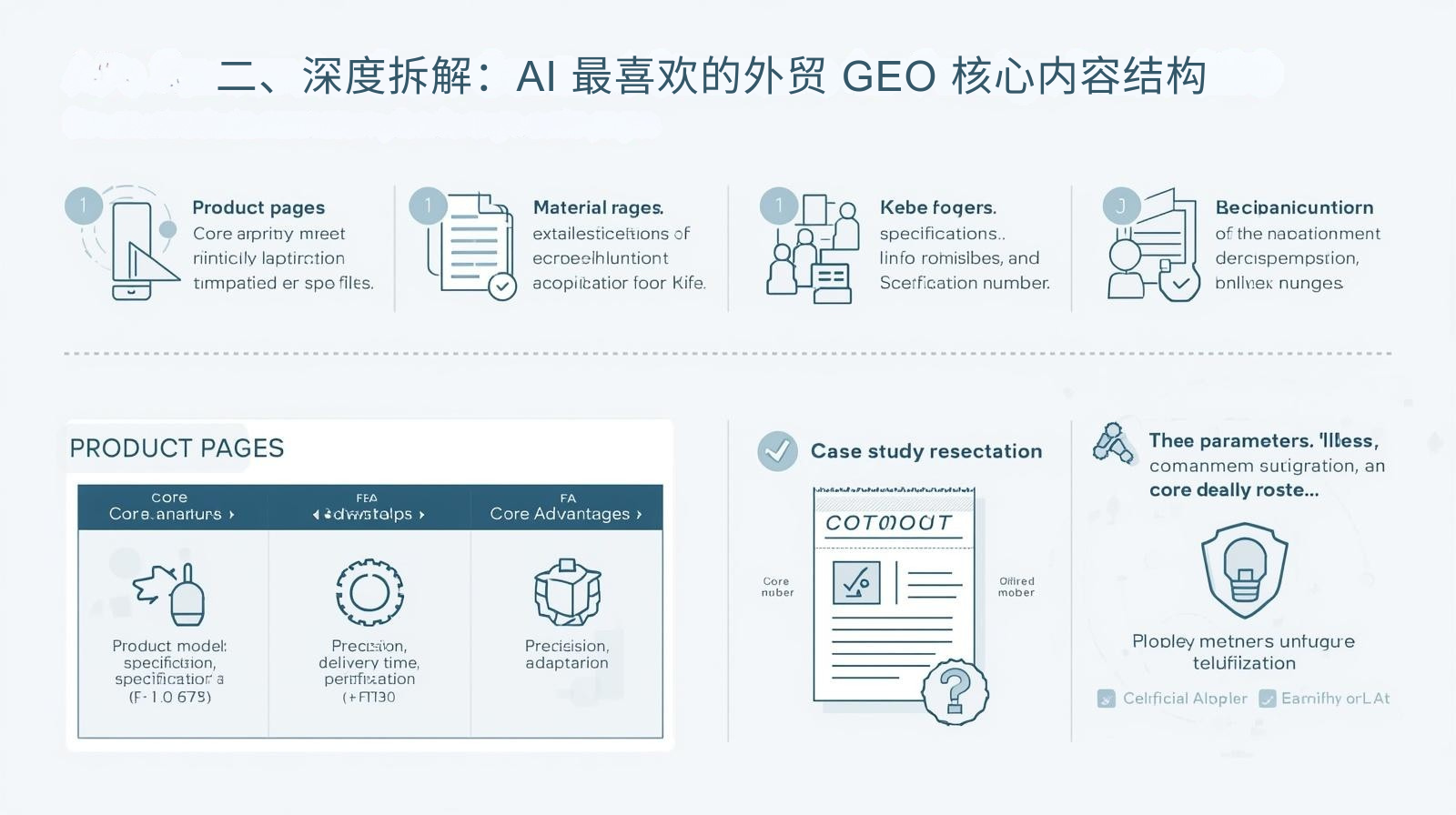 二、深度拆解：AI 最喜欢的外贸 GEO 核心内容结构