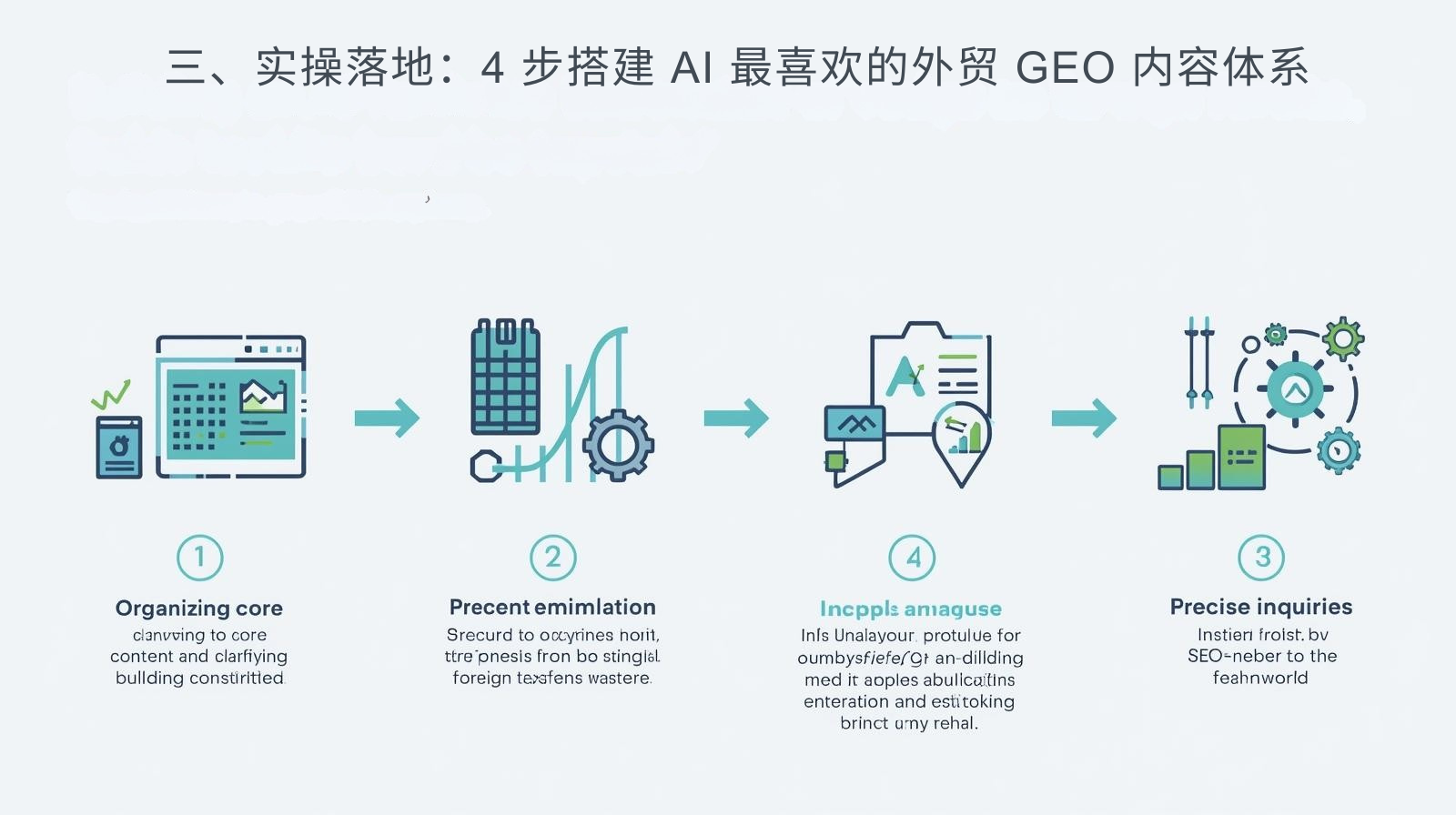 三、实操落地：4 步搭建 AI 最喜欢的外贸 GEO 内容体系