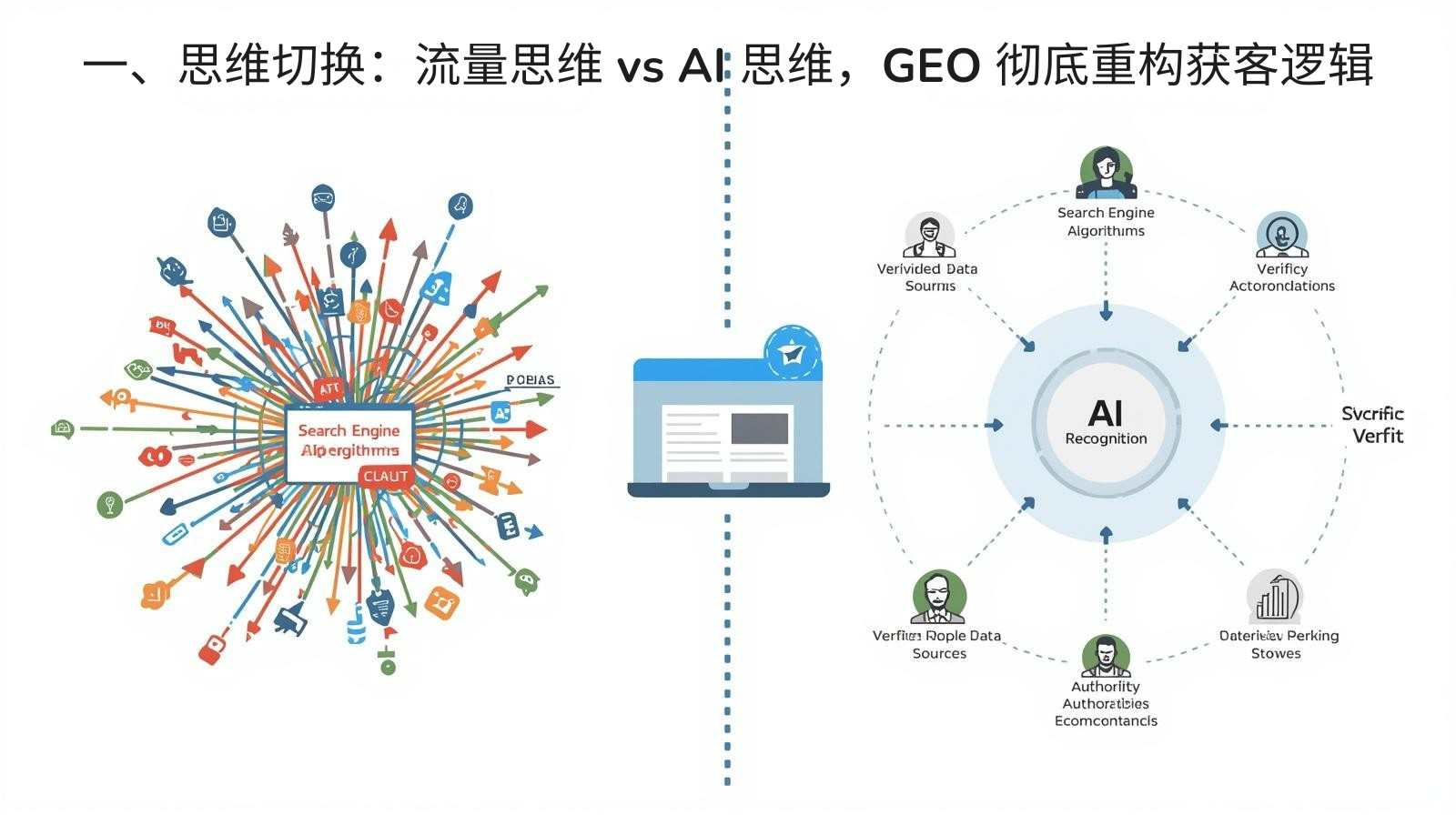 一、思维切换：流量思维 vs AI 思维，GEO 彻底重构获客逻辑