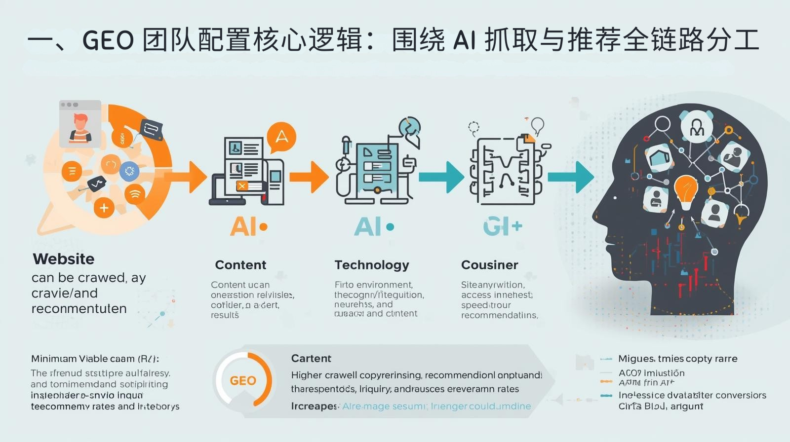 I. Lógica central de la configuración del equipo GEO: división del trabajo en torno a toda la cadena de rastreo y recomendación de IA