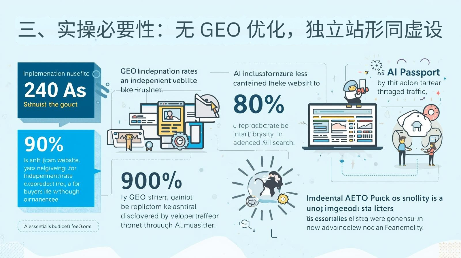 III. Necesidad práctica: Sin optimización GEO, un sitio web independiente es prácticamente inútil.