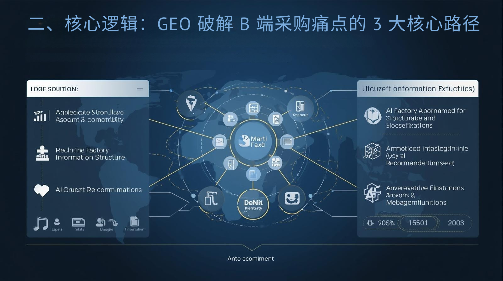 2. المنطق الأساسي: المسارات الأساسية الثلاثة لـ GEO لحل نقاط الضعف في المشتريات على الجانب B