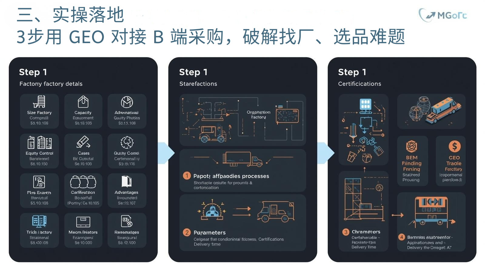 3. التنفيذ العملي: 3 خطوات لاستخدام GEO للتواصل مع مشتريات الطرف B، وحل مشاكل العثور على المصانع واختيارات المنتجات