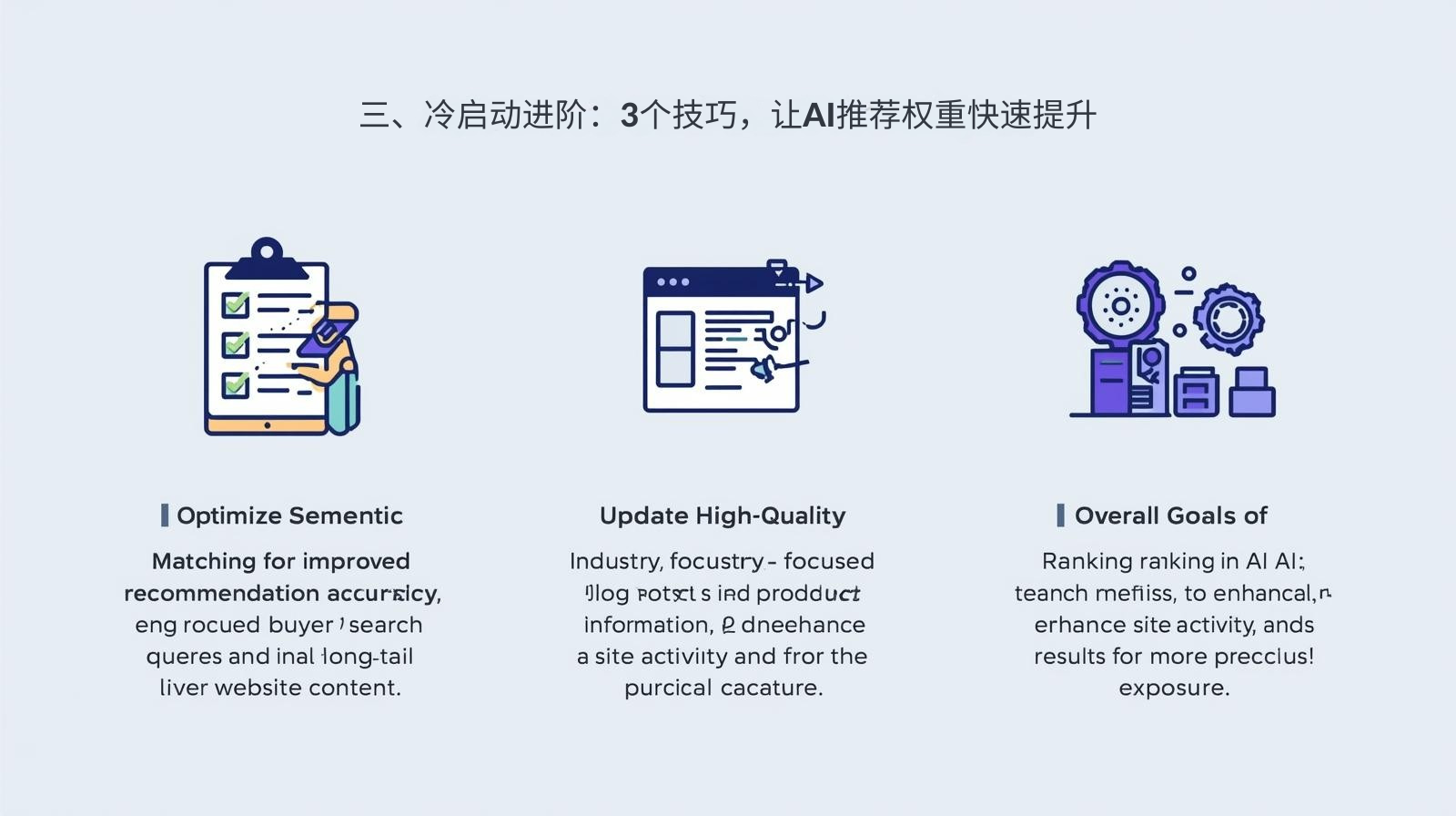 III. 高度なコールドスタート：AIによる推奨重みを迅速に改善する3つのテクニック