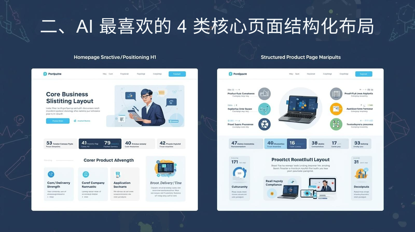 II. AIが好むコアページの構造化レイアウトの4つのタイプ