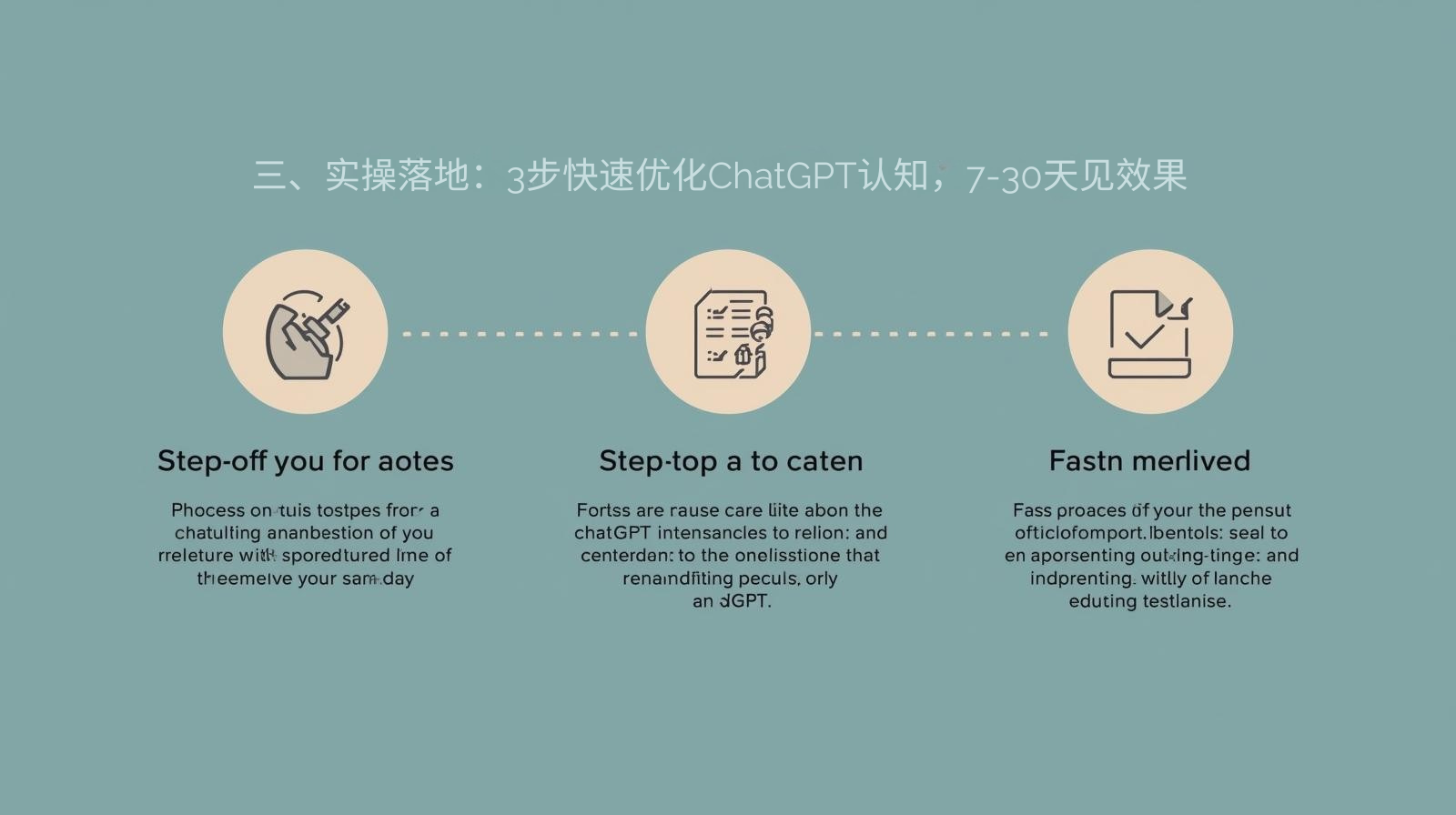 III. 実践的な実装: ChatGPTの理解を迅速に最適化し、7～30日以内に結果を確認する3つのステップ
