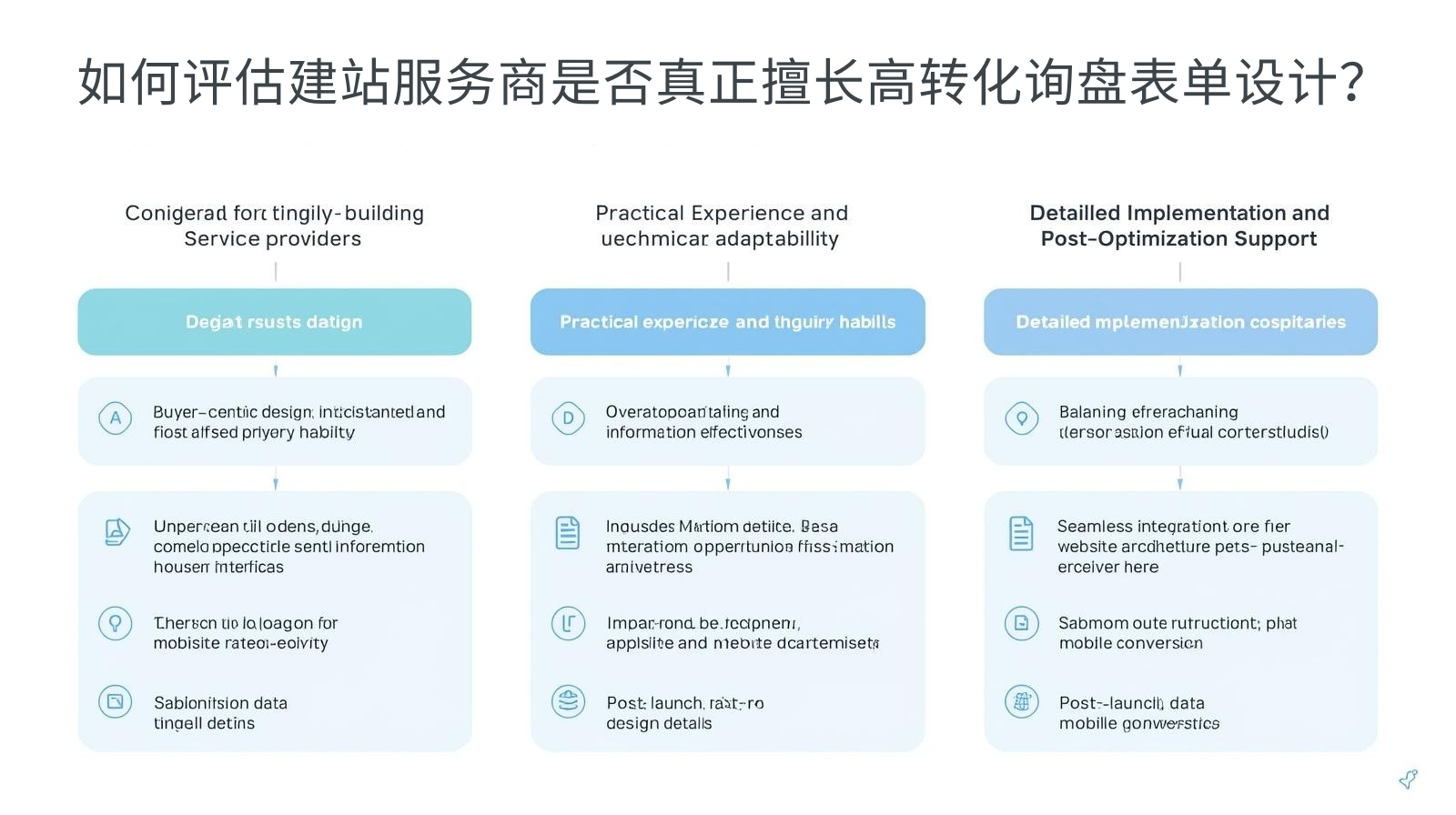 How to evaluate whether a website building service provider is really good at high-conversion inquiry form design?