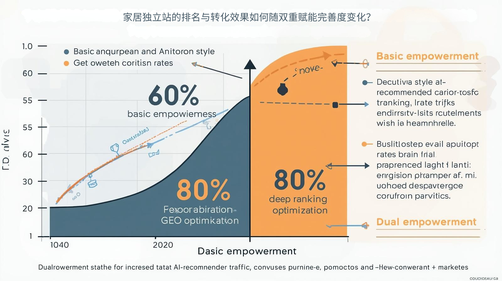 家居外贸独立站的排名与转化效果如何随双重赋能完善度变化?