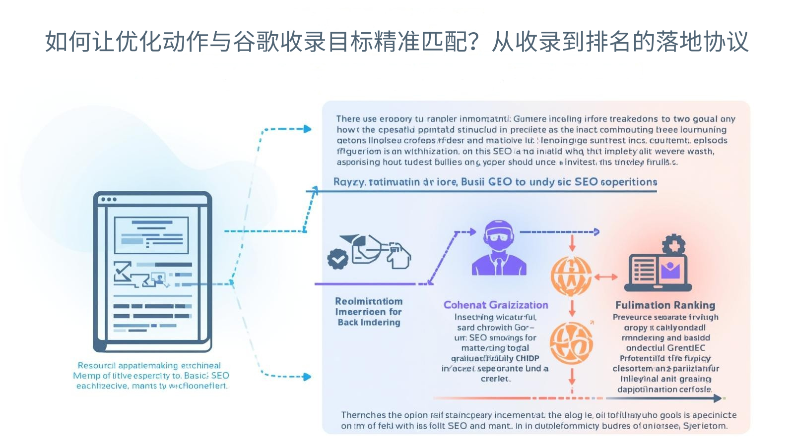 ウェブサイトの最適化アクションを Google のインクルージョン目標と正確に一致させるにはどうすればよいでしょうか?組み込みからランキングまでの実施契約