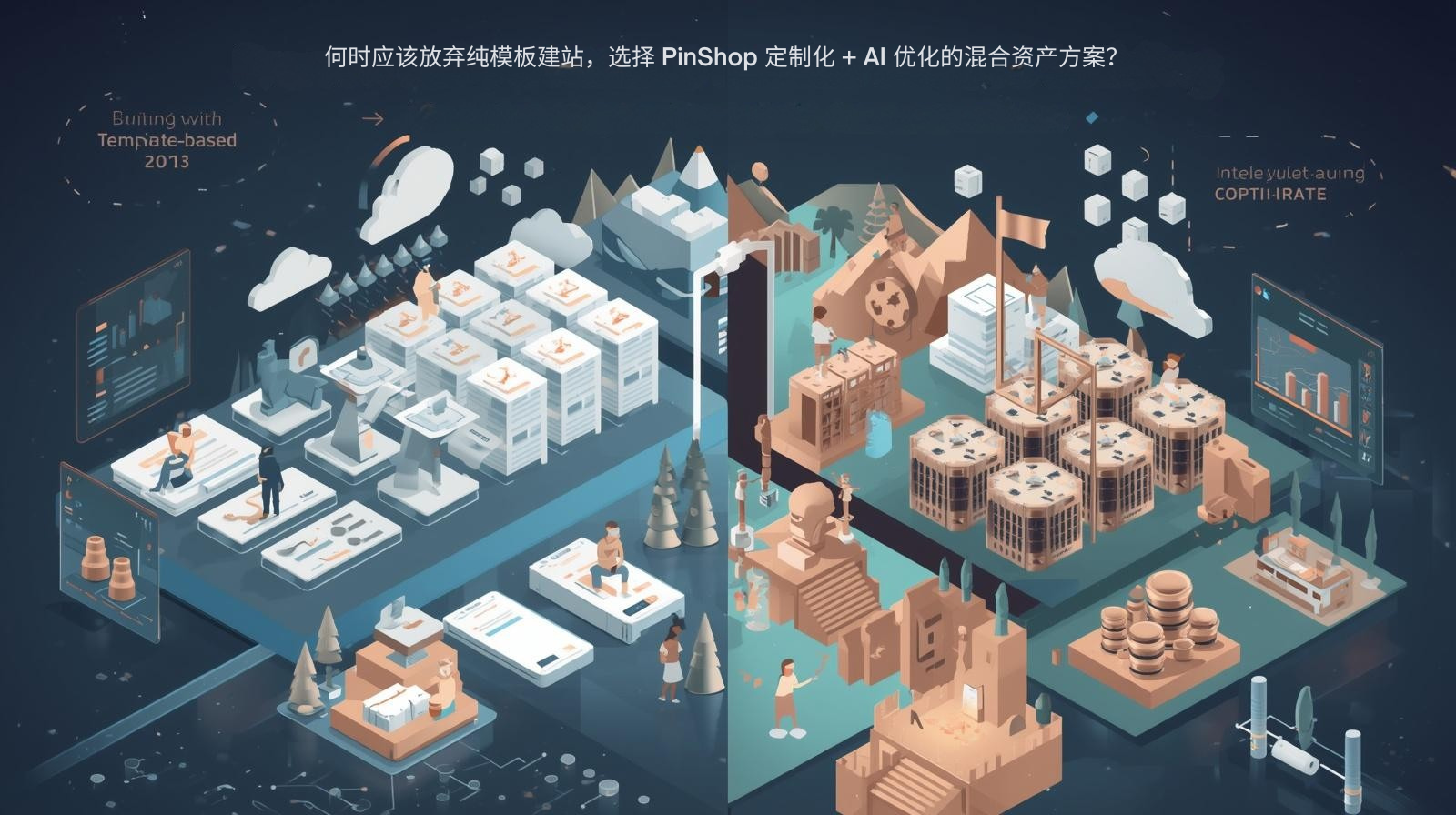 متى يجب عليك التخلي عن إنشاء موقع ويب ذو قالب خالص واختيار تخصيص PinShop + حل الأصول المختلطة المحسّن بالذكاء الاصطناعي؟