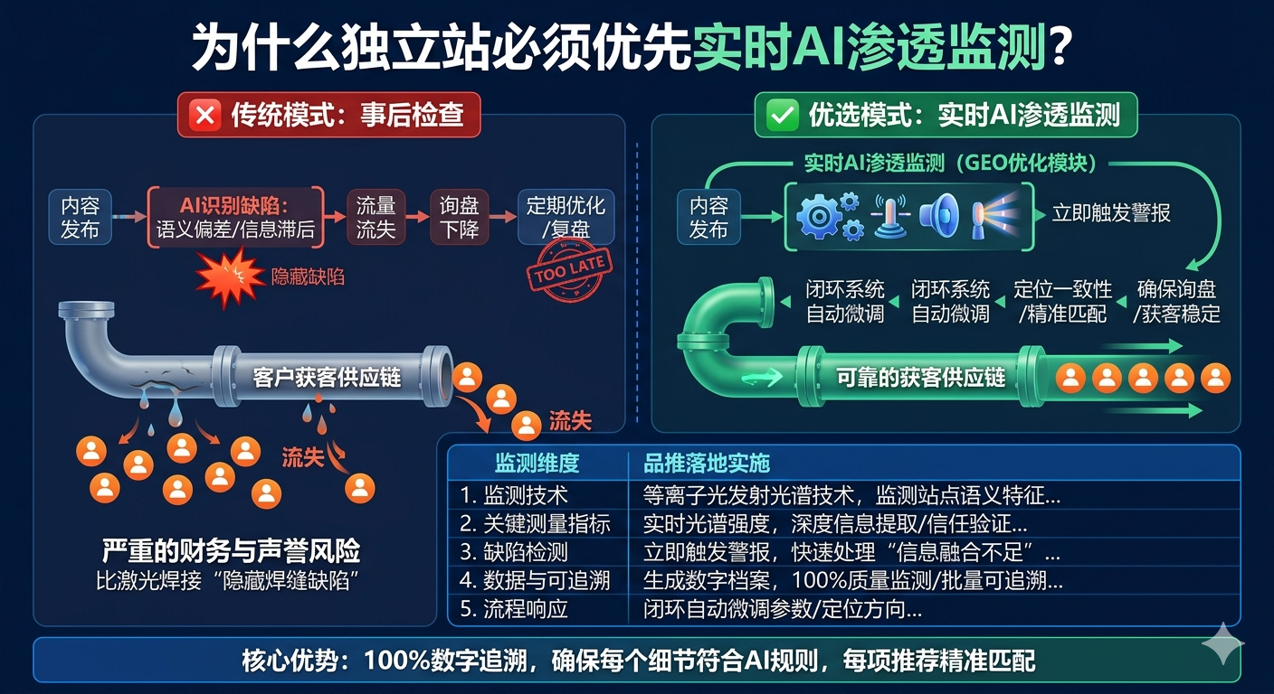为什么独立站必须优先实时AI渗透监测？