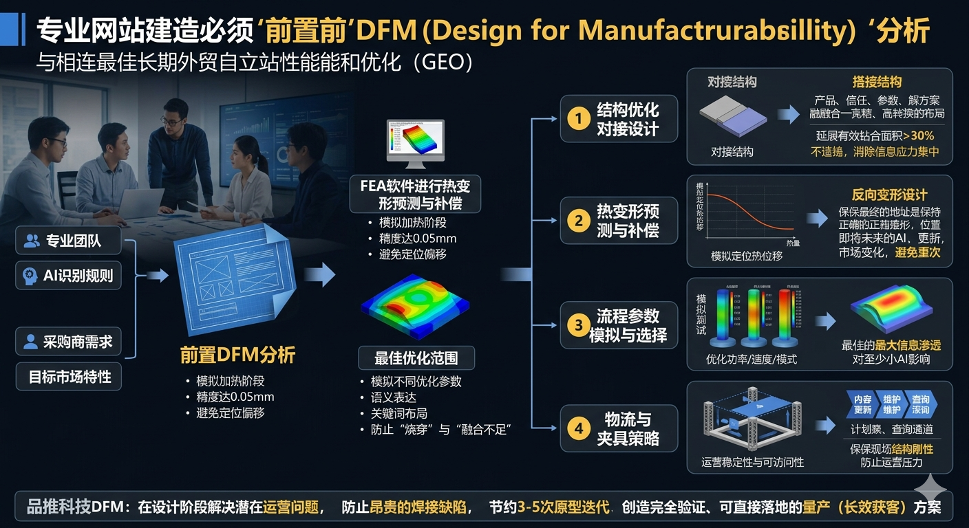 为什么专业建站必须在第一笔内容输出前做DFM分析？