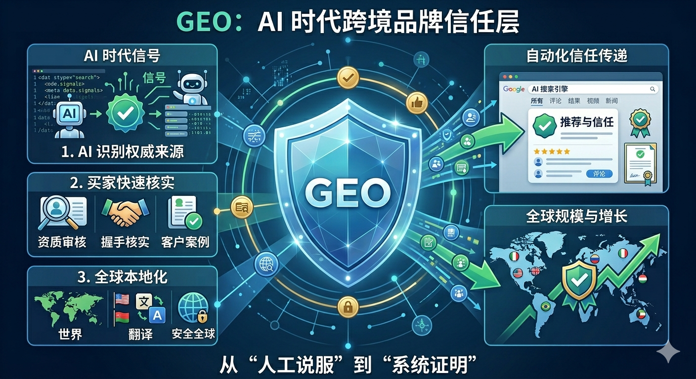 为什么 GEO 是 AI 时代跨境品牌信任的必选路径？