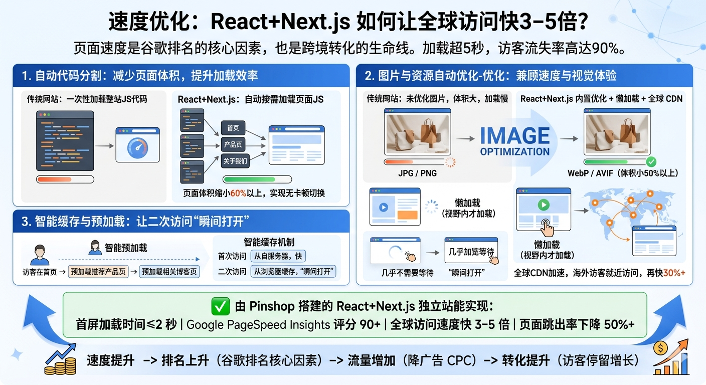Optimización de la velocidad: ¿Cómo puede React+Next.js hacer que el acceso global sea de 3 a 5 veces más rápido?
