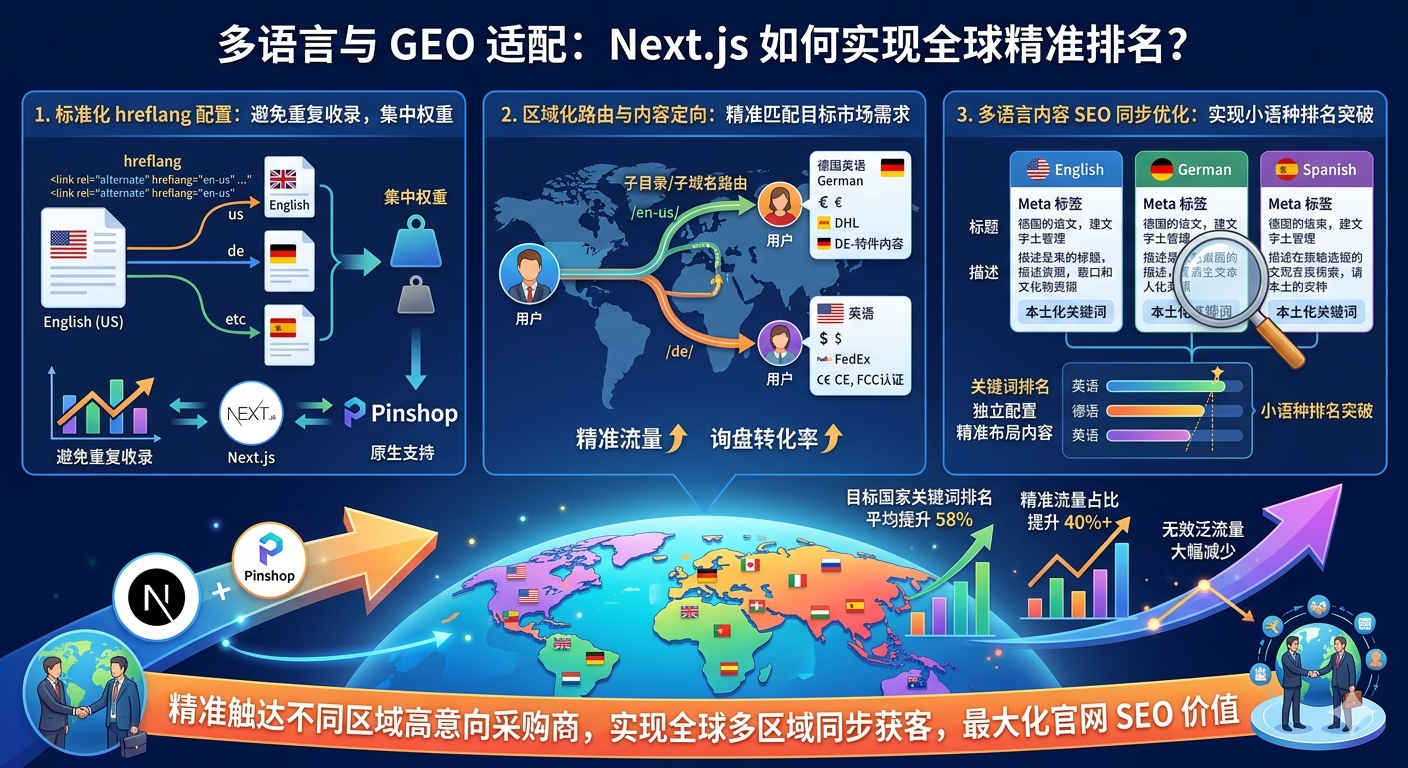 التكيف مع اللغات المتعددة والموقع الجغرافي الجغرافي: كيف يحقق Next.js تصنيفًا عالميًا دقيقًا؟