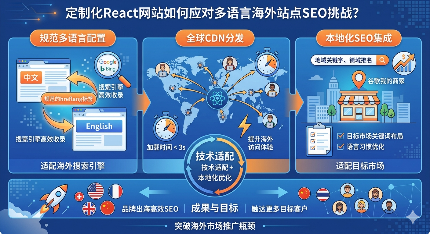 Может ли настроенный веб-сайт React решить проблемы SEO, стоящие перед многоязычными зарубежными сайтами?