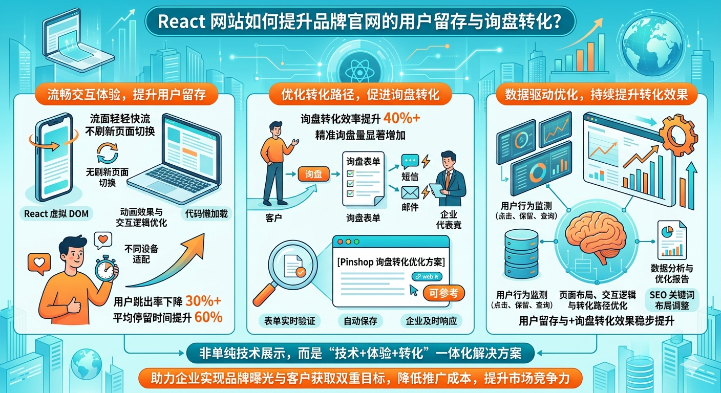 Как веб-сайты React могут улучшить удержание пользователей и конверсию запросов на официальных сайтах брендов?