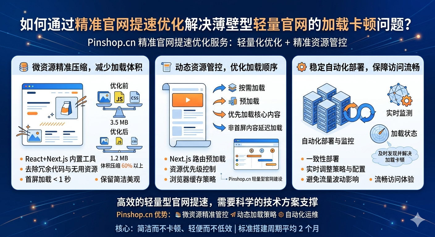 如何通过精准官网提速优化解决薄壁型轻量官网的加载卡顿问题?