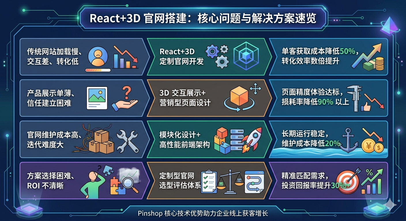 React+3D 官网搭建：核心问题与解决方案速览