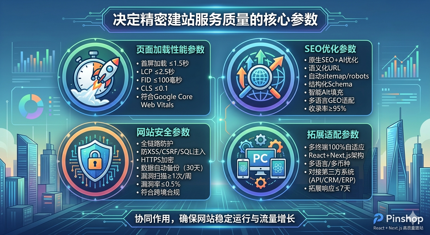 决定精密建站服务质量的核心参数有哪些？
