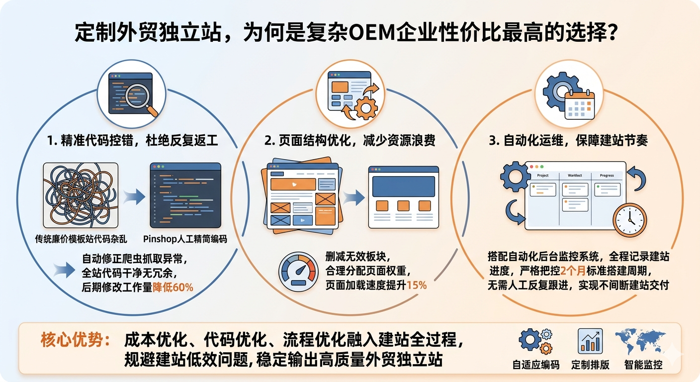 定制外贸独立站，为何是复杂OEM企业性价比最高的选择？