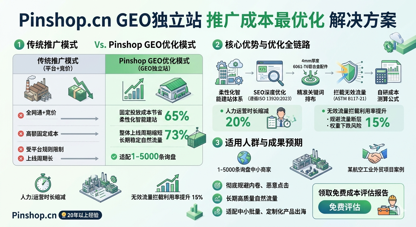 Pinshop.cn GEO独立站如何实现推广成本最优化？