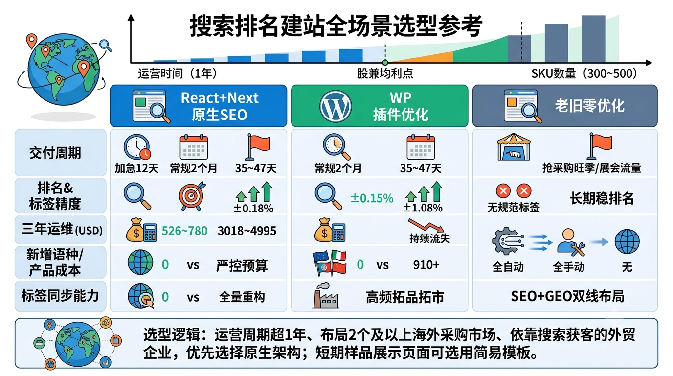 九、搜索排名建站全场景选型参考