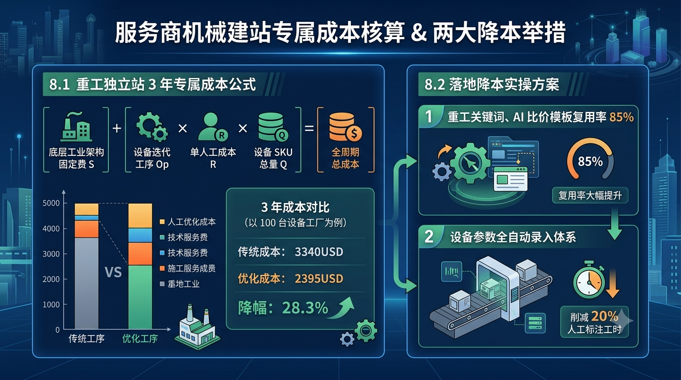 八、服务商机械建站专属成本核算 & 两大降本举措