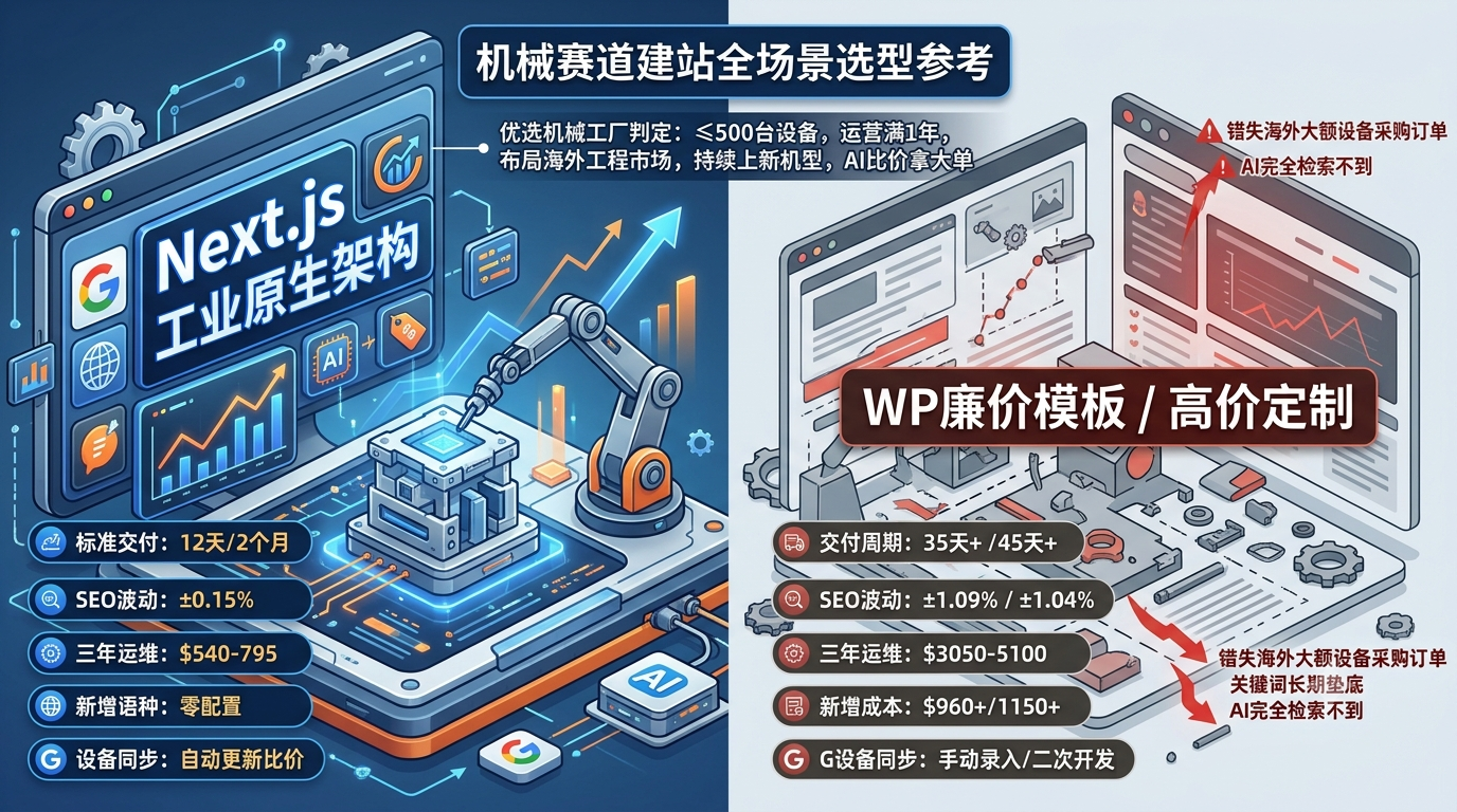 九、机械赛道建站全场景选型参考