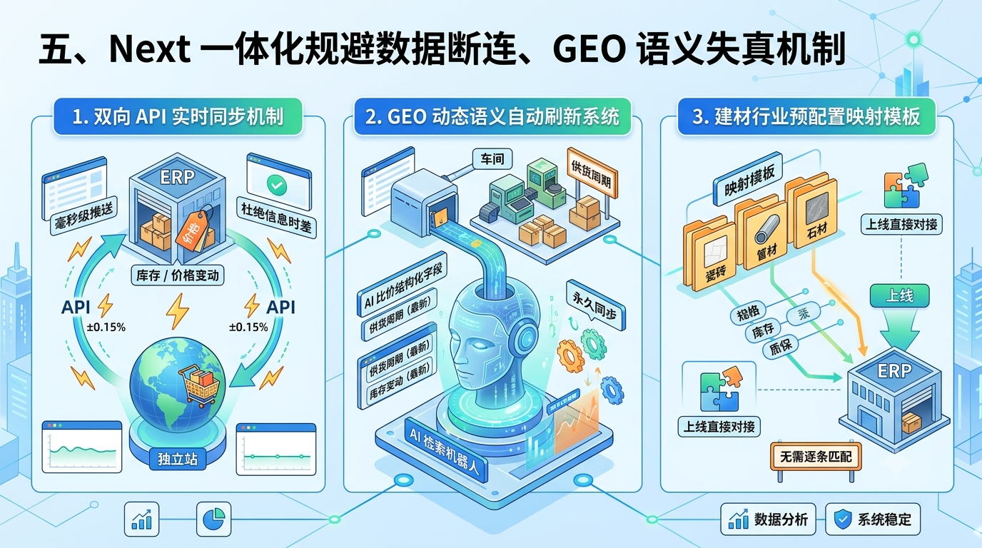 五、Next 一体化规避数据断连、GEO 语义失真机制