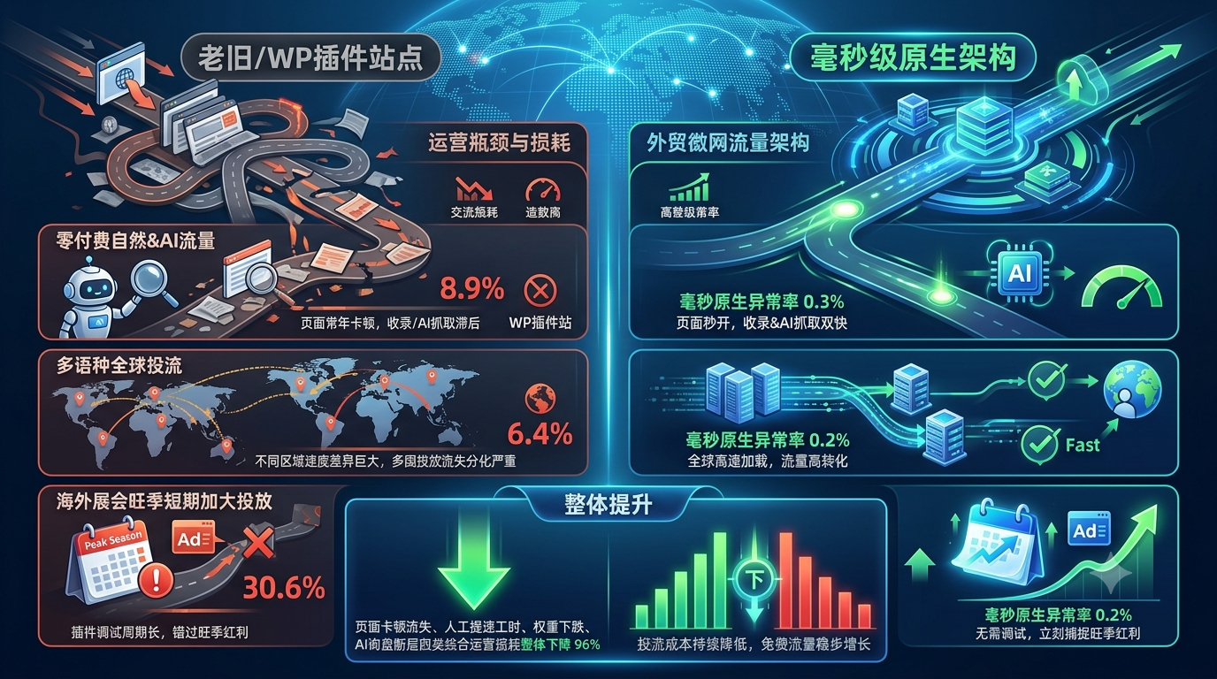 六、毫秒外贸独立站架构突破站点运营固有流量瓶颈