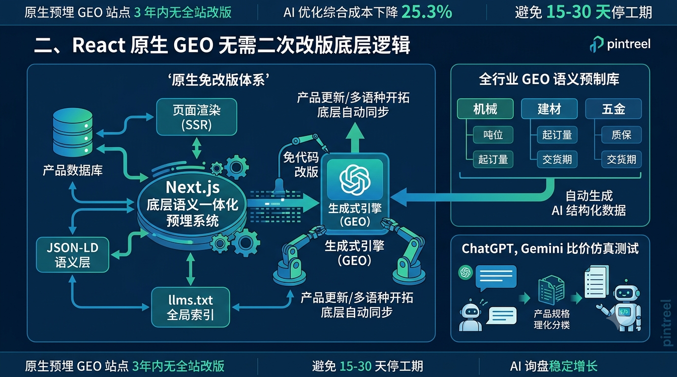 二、React 原生 GEO 无需二次改版底层逻辑