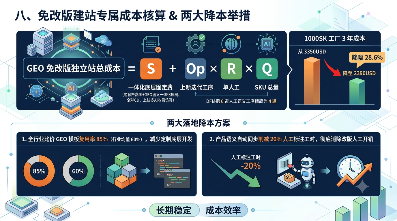 八、免改版建站专属成本核算 & 两大降本举措