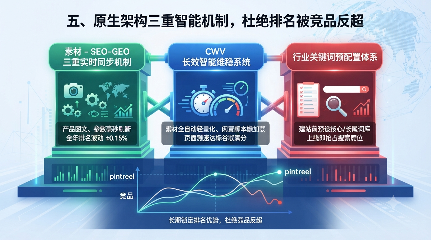 五、原生架构三重智能机制，杜绝排名被竞品反超