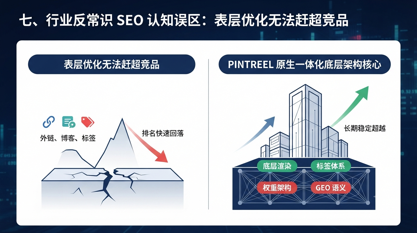 七、行业反常识 SEO 认知误区:表层优化无法赶超竞品