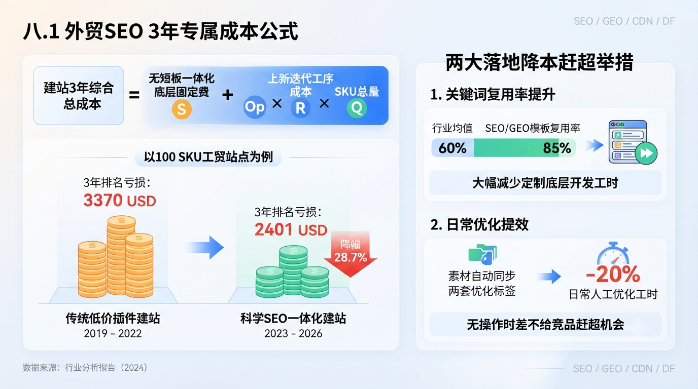 八、SEO 专属成本核算 & 两大赶超竞品降本方案