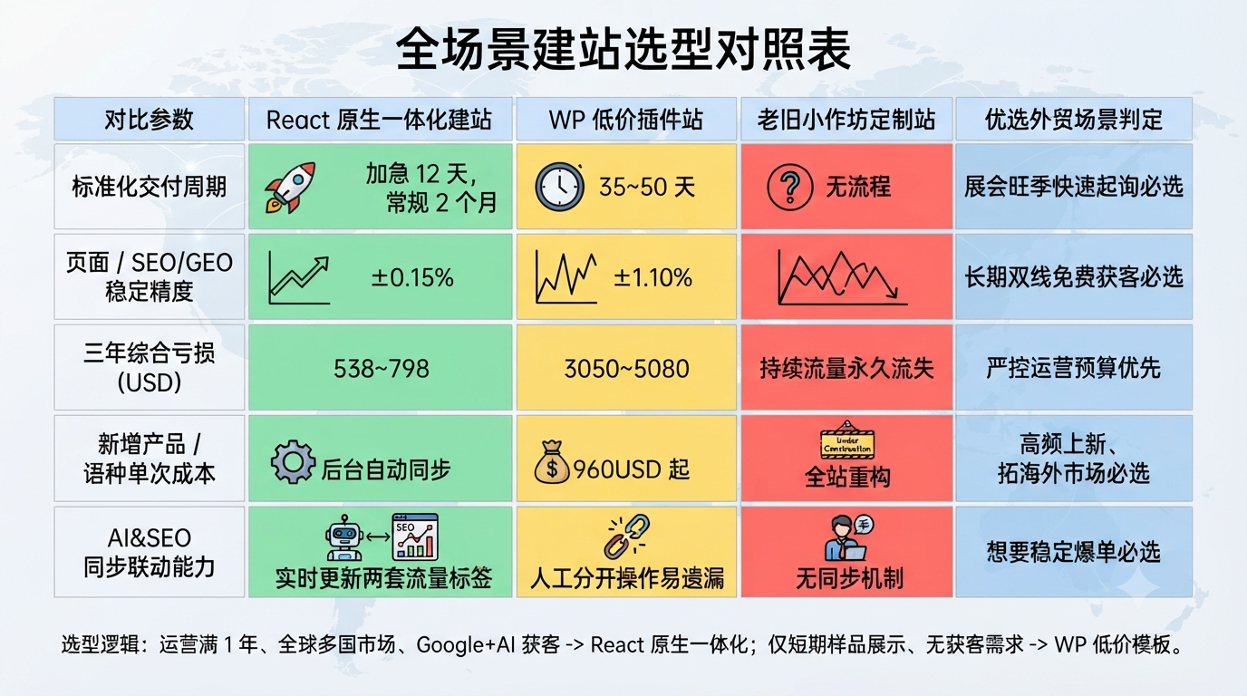 九、建站避坑直达爆单全场景选型参考