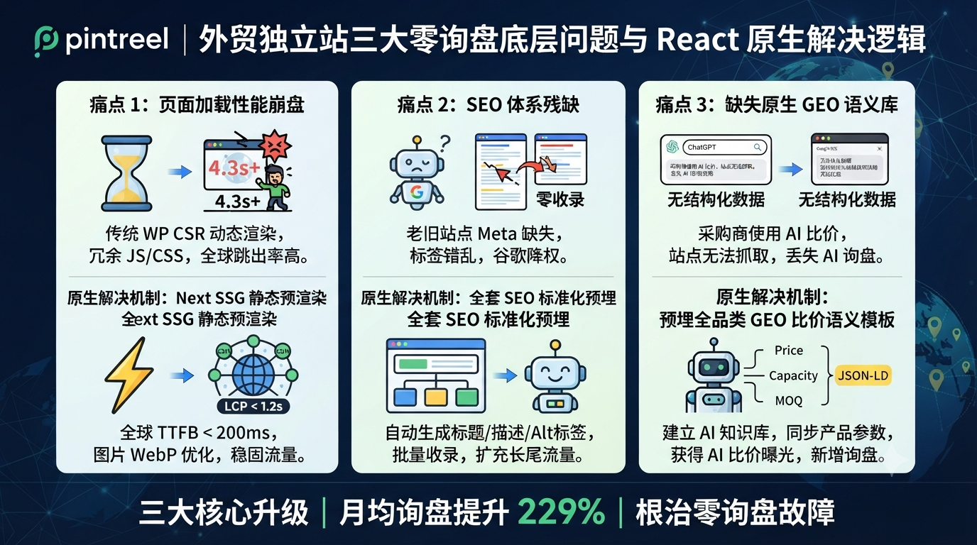 二、三大零询盘底层问题 & React 原生解决逻辑