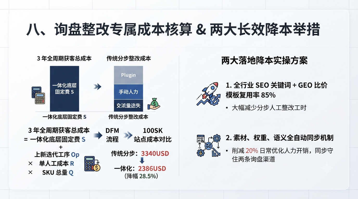 八、询盘整改专属成本核算 & 两大长效降本举措